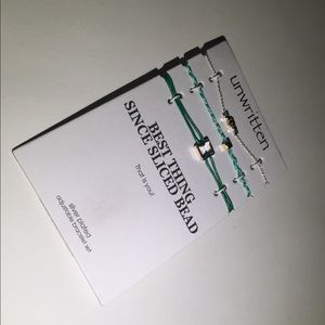 Unwritten silver plated bracelet set